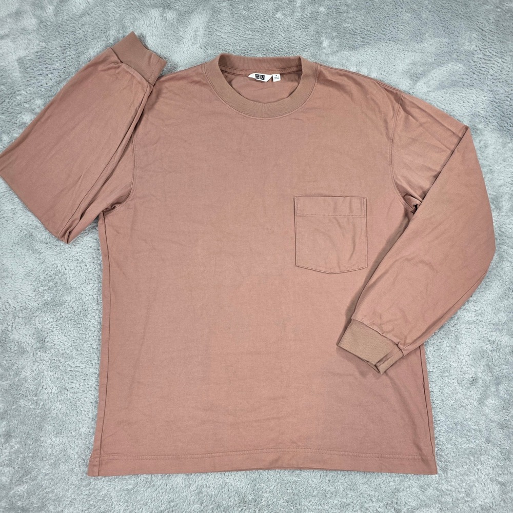 Uniqlo U Lemaire Heavy Cotton Long Sleeve Pocket Tee Mauve Pink M Mens Basic